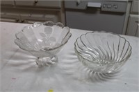 Two glass bowls
