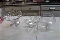 Large glass bowls