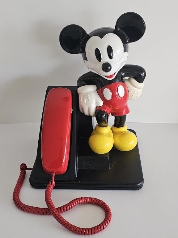 VINTAGE MICKEY MOUSE PHONE-15X10"-WORKING AND IN