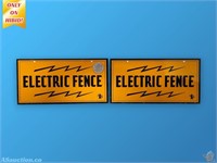 Pair Electric Fence Signs