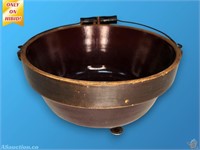 Brown Stoneware Bowl With Handle
