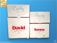 4 Danbury Mint Dolls With Boxes