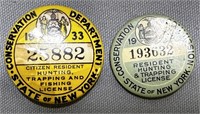 (2) Early Fishing Licenses 1933 & 1925