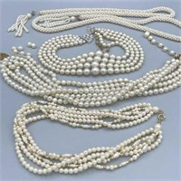 Lot of Bead/Pearl Necklace Trifari