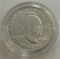 1990 Eisenhower Comm Silver Dollar