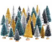 JOIEDOMI 32 PCS Artificial Mini Christmas Trees (