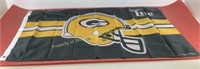 (5) New Packer flags with bracket