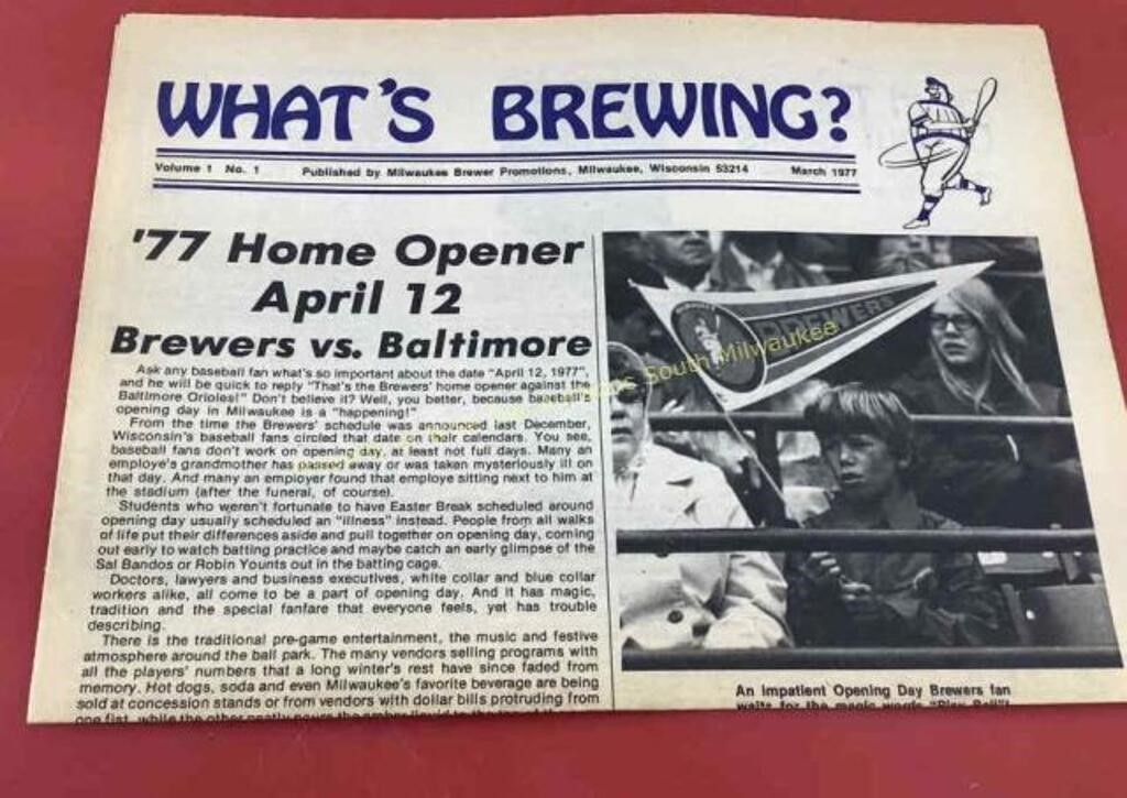 First ever issue of What's Brewing March 1977 (