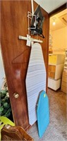 Folding Ironing Board & Iron with Door Hanger &