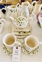 Clover Leaf Teapots, (2) Cups & Saucers, Misc.