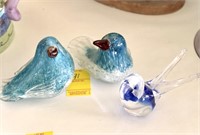 (3) Decorative Bird Figurines