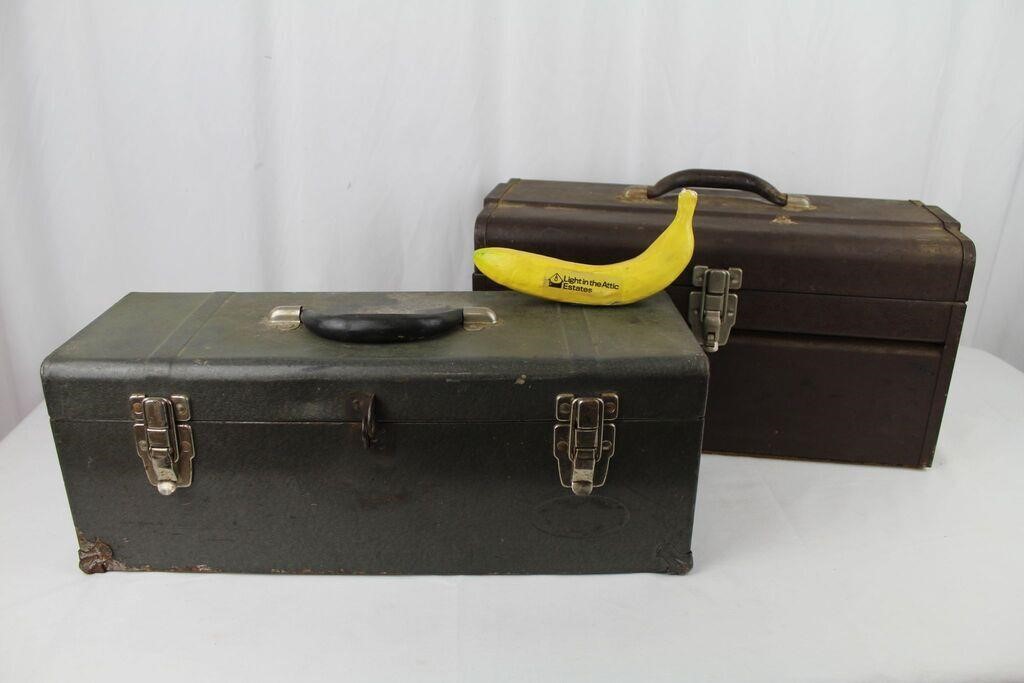 Vintage Union Steel Toolboxes with Tools