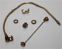 14 kt Gold Pandora Moments Snake Chain Bracelet