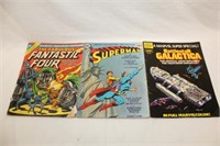 3pc Vintage Comic Books; Battlestar Galactica