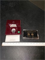 1996 Olympic silver proof dollar &nickles