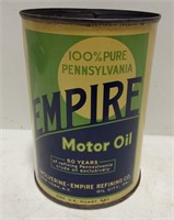 Empire Motor Oil quart can
