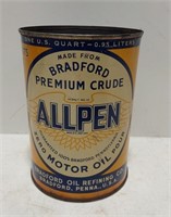 Allpen Motor Oil quart can