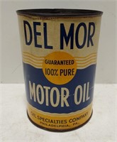 Del Mor Motor Oil quart can