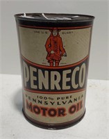 Penreco Motor Oil quart can