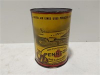 Pennzoil Motor Oil quart can