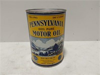 Penn Hills brand Pennsylvania Motor Oil quart can