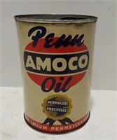 Penn Amoco Motor Oil quart can