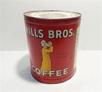 large Hills Bros. Coffee tin