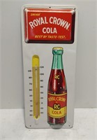 NOS Royal Crown tin thermometer