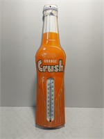 Orange Crush tin thermometer
