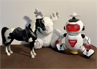 Robot, Horse, Fuzzy Reindeer Toys