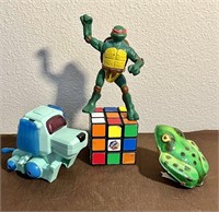Rubik's Cube, Frog, Ninja, Dog Toys