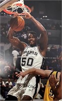 Spurs David Robinson Signed 11x17 with COA