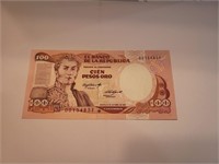 Colombia 100 Pesos 1984 Replacement ote aUNC