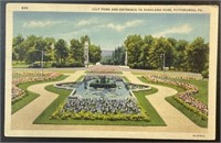 Vintage Highland Park Pittsburgh PA PPC Postcard