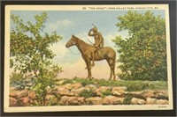 Vintage Stamped "The Scout" Monument PPC Postcard