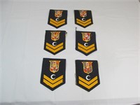 6 Vintage Dominican Republic Navy PO2 Uniform Rank