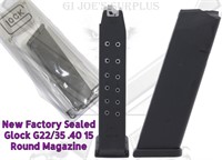 1 New Glock G22/35 .40 15 Round Polymer Magazine