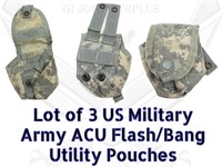 3 Military Army Camouflage ACU Grenade Pouches