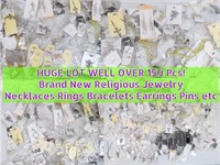 150+ NOS Religious Necklace Bracelet Ring Earrings