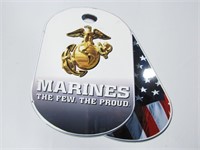 PhotoSteel US Marine Corps USMC Dog Tags Sign