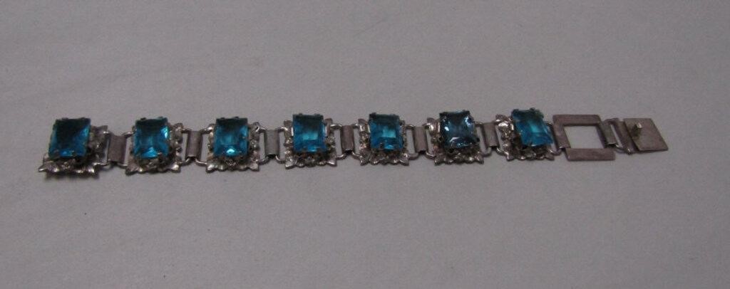 Sterling & Blue Stone Bracelet