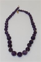 14kt yellow gold & Amethyst Necklace with