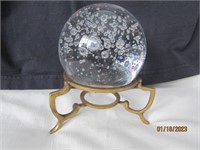 Crystal Ball W/Bubbles @Stand 4" 102 mm