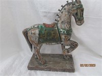 Rustic Wooden Carved Horse 12" Tall 8" Wide