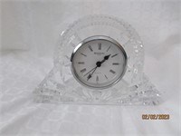 Clock Waterford Crystal Mantel Quartz 5" Tall 7" W