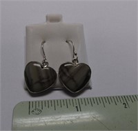 .925 Silver & Agate Artisan Dangle Earrings