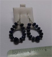 .925 Silver & Blue Lapis Handmade Dangle Earrings