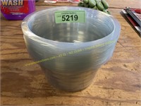24ct 6in Bond Clear Plastic Planters