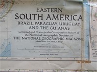 Map 29X40 South America National Geo. 1955