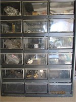Tools 18 Drawer Storage Container With Contents